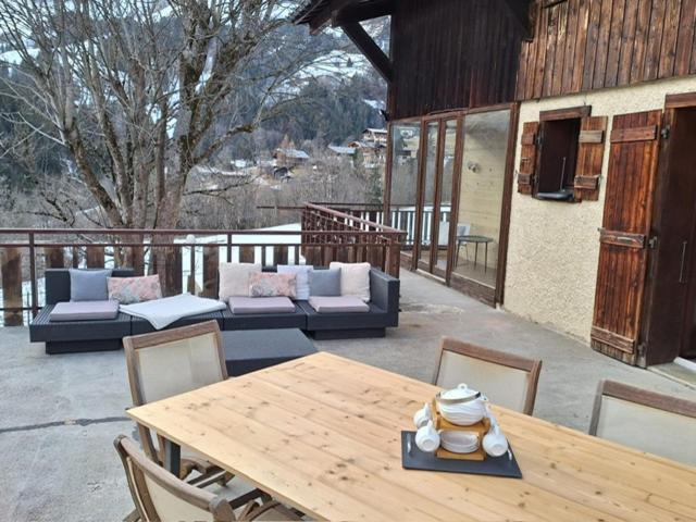 La Coufa, Spacieux Duplex En Chalet, Terrasse, Jardin, Vues Montagnes La Giettaz Exteriör bild