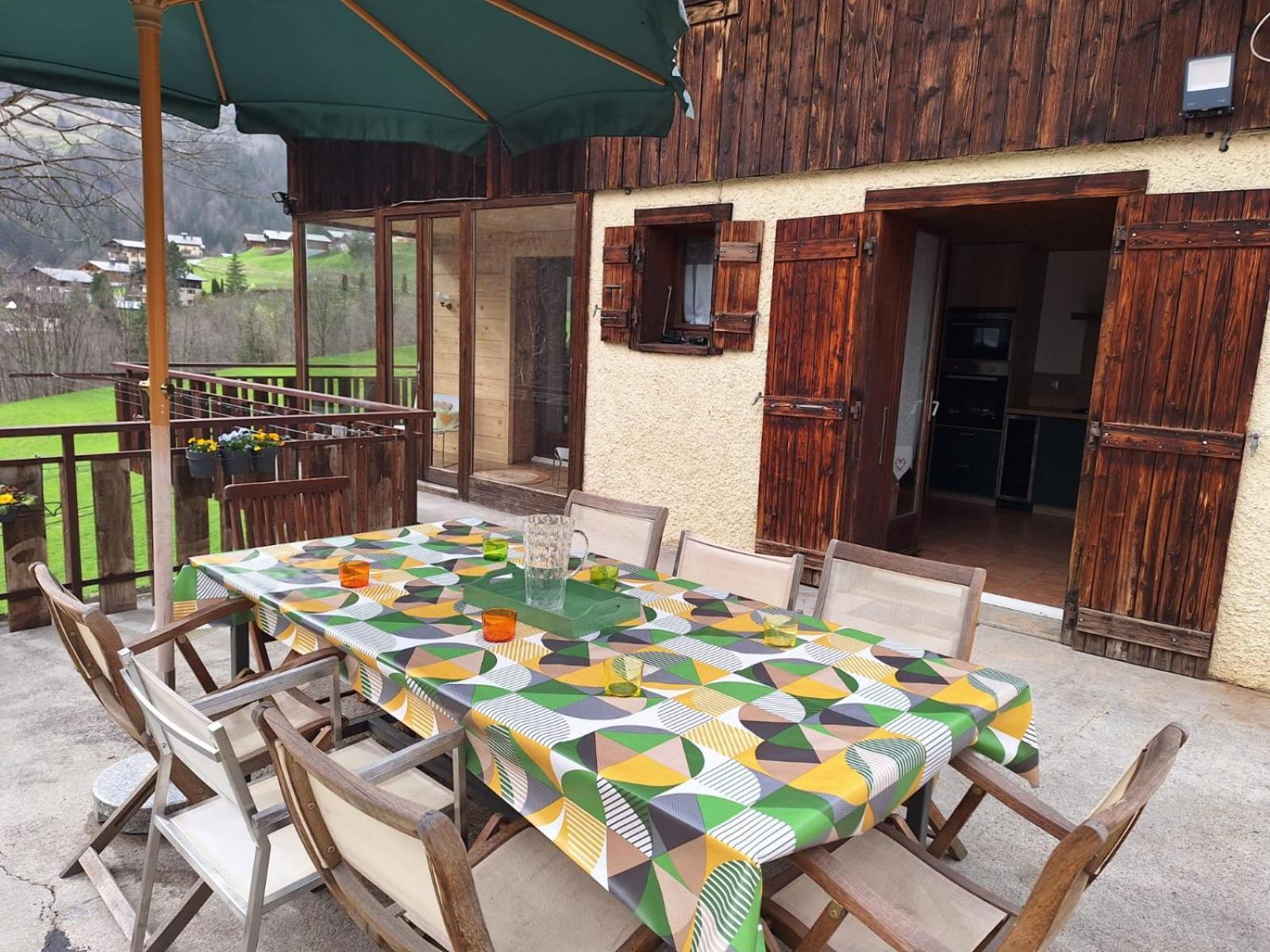 La Coufa, Spacieux Duplex En Chalet, Terrasse, Jardin, Vues Montagnes La Giettaz Exteriör bild